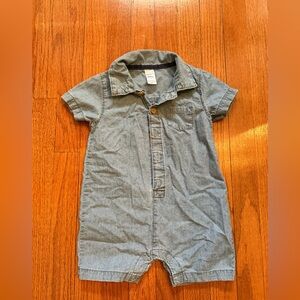 Carter's Light Blue Denim Romper
